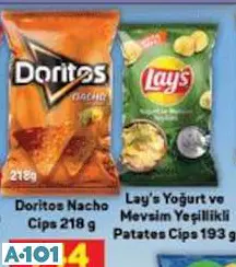 LAY'S YOĞURT VE MEVSİM YEŞİLLİKLİ PATATES CİPSİ 193 G